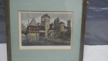 COLORED PRINT NUREMBURG GERMANY