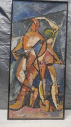 ABSTRACT PAINTING ARTIST SIGNED