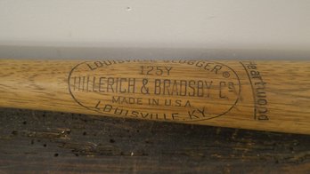 Vintage 34' Baseball Bat: Hillerich & Bradsby #125Y Thin-Grip Softball Model 12