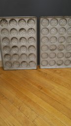 2 HEAVY DUTY COMMERCIAL BAKERY CAKE / MUFFIN PANS
