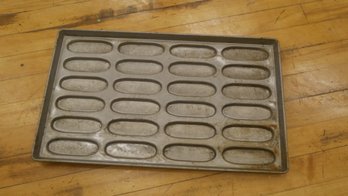 Vintage Industrial Baking Pan Commercial Bread Loaf Hot Dog Hoagie Bun