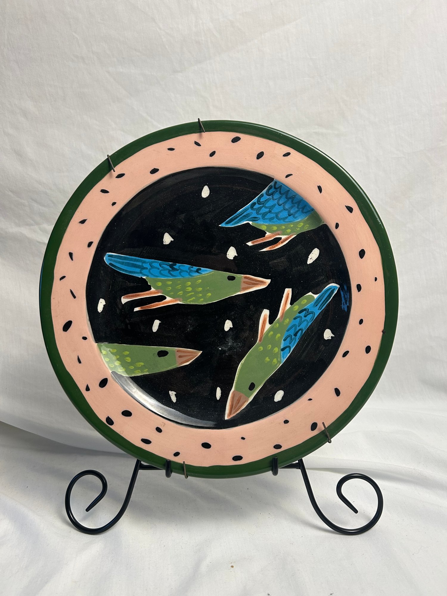 Droll Designs Animal Plate, Hanging, Birds 12601