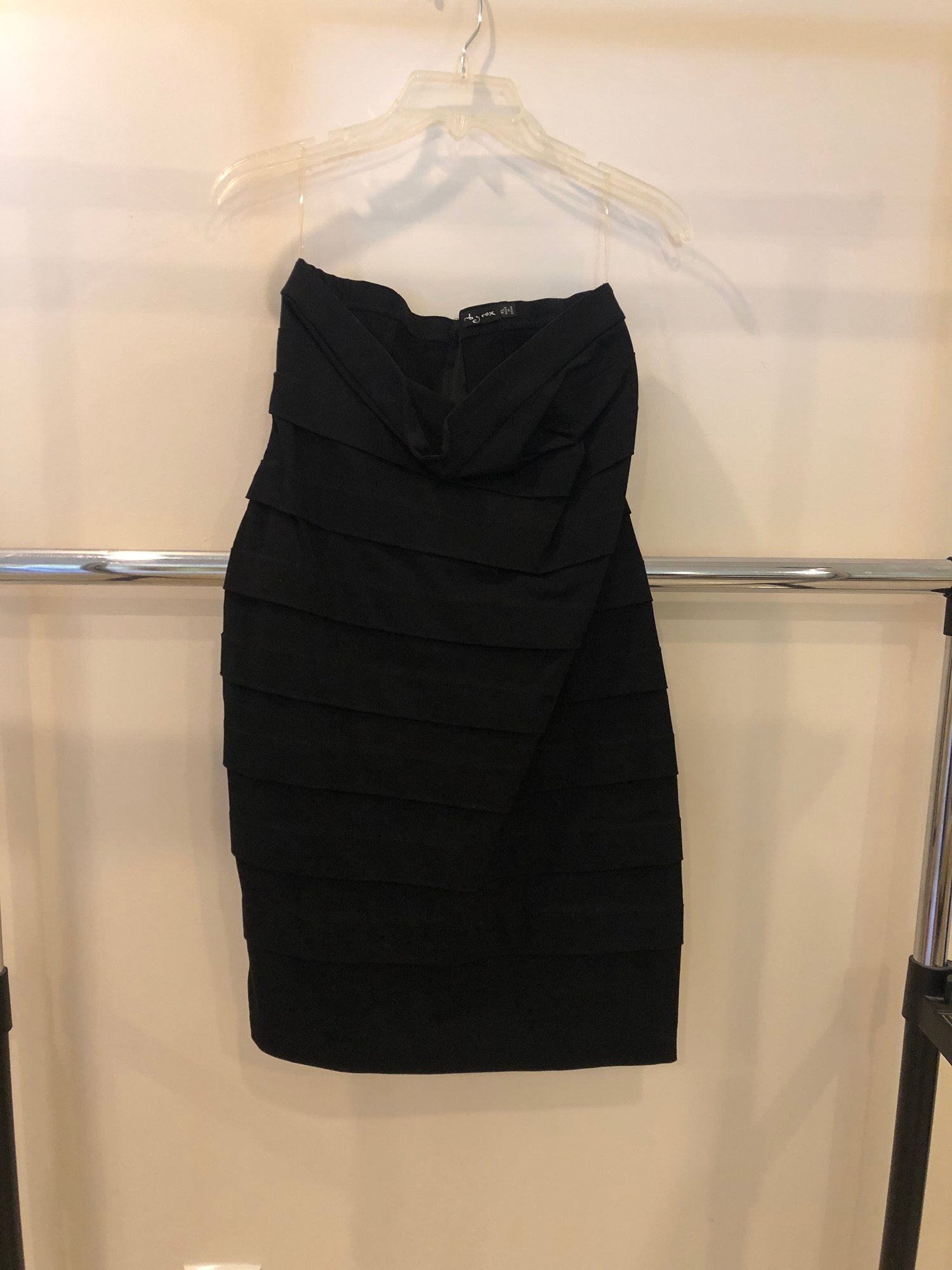 Calvin Klein Black Square Neck Dress/Ruby Rox Bandage Dress #7172 |  Auctionninja.com