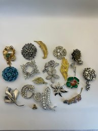 Large Floral Brooch Collection