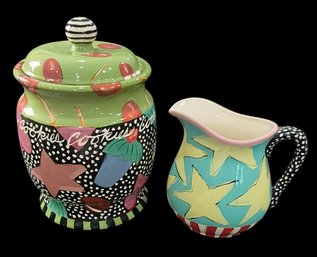Droll Designs Cookie Jar And Jug (D)