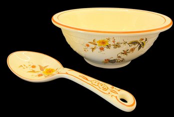 Vintage Ceramic Bowl And Spoon