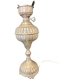 Vintage Sterling Silver Handmade Table Lamp