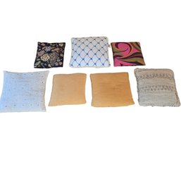 Cozy Collection Of Decorative Square Throw Pillows 7pc (DR)