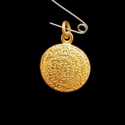 Goldtone 925 Medallion Pendant Of Phaistos Disc