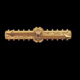 Antique GP Etched Bar Pin
