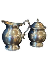 F.B. Rogers Dynasty Silverplate Sugar And Creamer Hollowware