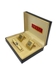 Swank Art Deco Cufflinks And Tie Clip Set
