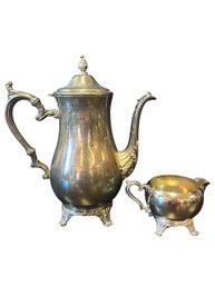 WM Rogers & Son Silver-plated Coffee Pot And Creamer