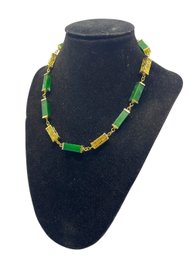 Genuine Jade Gold Plated Necklace