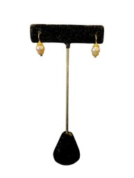 18K Gold And Pearl Earrings