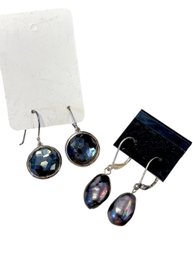 Tahitian Pearl And Ippolita Sterling Silver Earrings