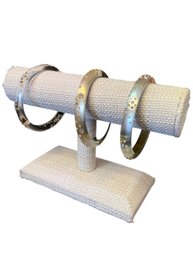 Gemstone Hinge Tapered Bangle Bracelets