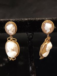 Beautiful Antique Cameo Earrings