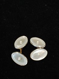 Vintage 14k And MOP Cuff Links