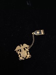 10k Yellow Gold Military Pin