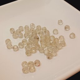 Clear, Cut Crystal Glass Beads, 7mm