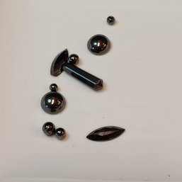 Hematite Beads, Cabochons And Vogel Double Terminated Point