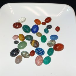 Scarab Cabochons In Assorted Sizes And Colors