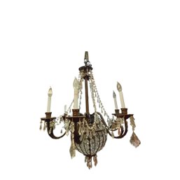 Traditional Classic Chandelier: English Bronze & Crystals