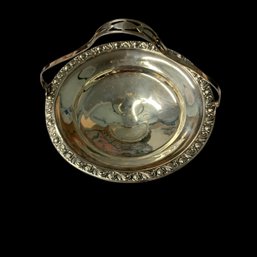M Sterling Candy Dish W/ Handle