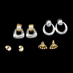 4 Pair Costume Pierced Earrings