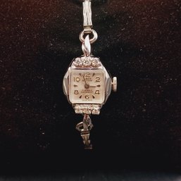 Ladies 'Lady Alton' 10K RCP Bezel Watch W/ 6 Small Diamonds