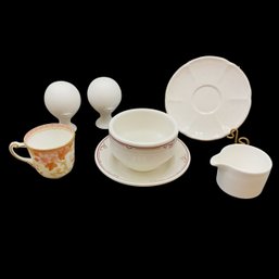 Lunch For 1? : Chowder Cup & Saucer,  S&P, Creamer,  Demitasse Cup, Saucer