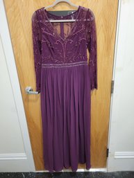 Adrianna Papell Burgundy Formal Gown Size 10