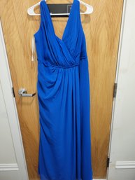 David's Bridal Blue Formal Gown Sz 16