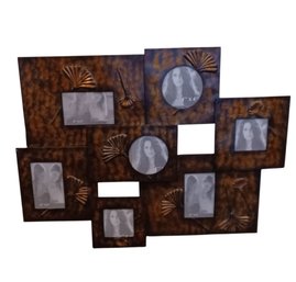 7 Photo Brutalist Metal Picture Frame, Wall Hung (ST)