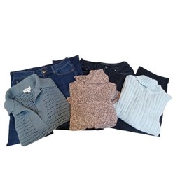 Ladies Sweaters & Jeans, Sz 6, Sm Irresistible, Lauren Jeans, Haven...