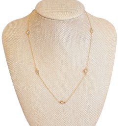 585 14k Necklace W/ CZ , 16'
