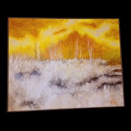 Large Original Painting Oil On Canvas By Lee Reynolds Signedframed