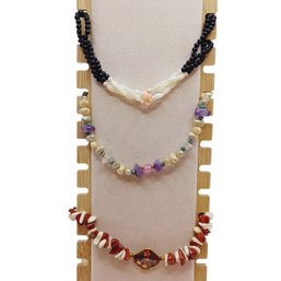 Costume Faux Shell Pearl Beaded Bracelets (3)