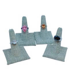 4 Costume Statement Rings: Sizes 6 & 7