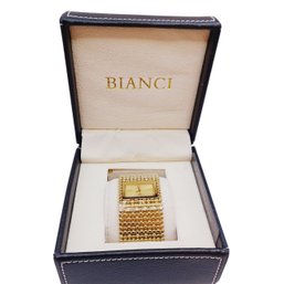 Bianci Ladies Goldtone Bracelet Watch New In Box