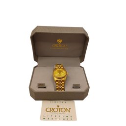 Brand New Men's Croton Diamond Quartz Watch