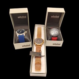 3 Brand New Men's Unlisted By Kenneth Cole (2) And Alfred Sung Watches