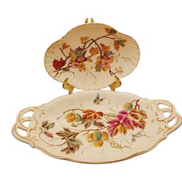 Art Nouveau Royal Bonn Franz Anton Mehlman Earthenware Dishes (2)