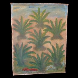 Original Painting On Canvas Of Agave Plants By Luz Caballero De Gonzalez Original