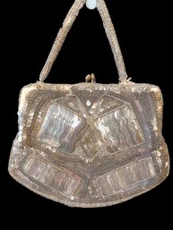 Antique Art Deco Beaded And Sequined Evening Bag