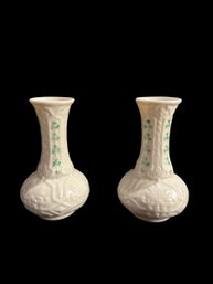 Pair Of Belleek Vases