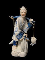 Chinese Feng Shui Sculpture Of Fisherman #2