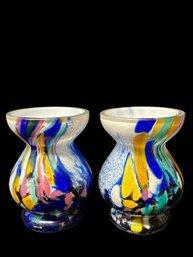 Multicolored Mini Vases (2)