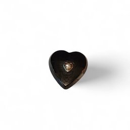 Onyx Heart W/ Diamond Chip